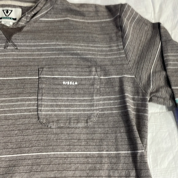 Vissla Men’s Surf & Skate Multi-color Grey/Teal stripes Hoodie Size L - Picture 3 of 10